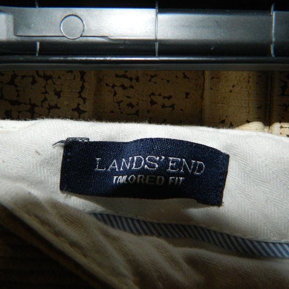 Lands' End Corduroy Tailored Fit Pants Mens Size 32 (N-36) - Picture 2 of 6